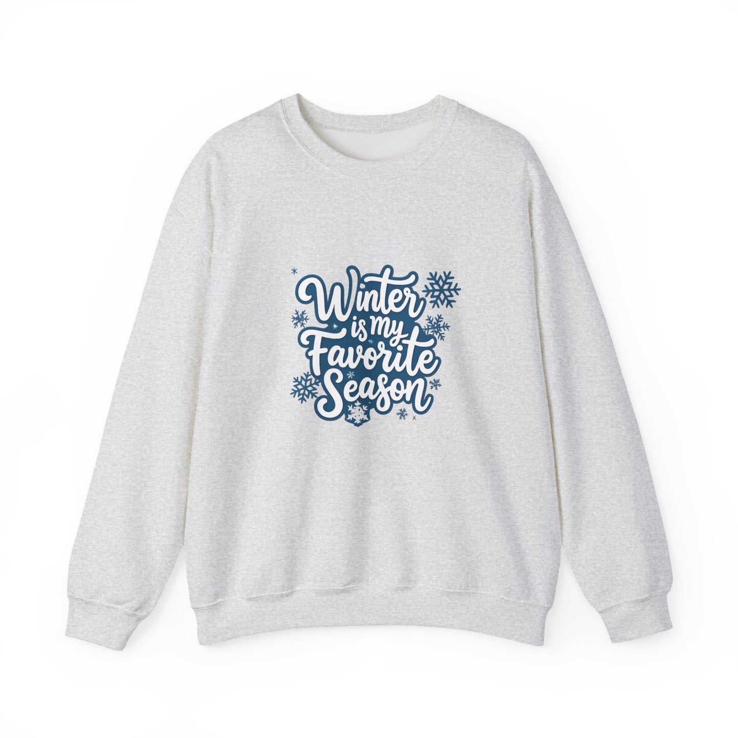 Unisex Heavy Blend™ mw2100 | Winter Is My Favorite Season Sweatshirt – Cozy Snowflake Winter Crewneck, Cute Cold Weather Gift