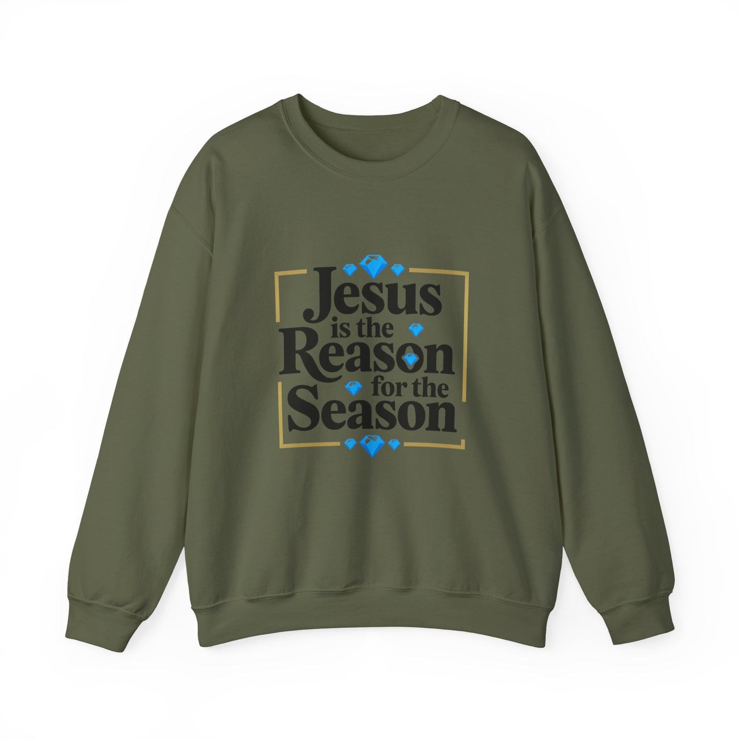 Unisex Heavy Blend™ mw2074 | Jesus Is the Reason for the Season Sweatshirt – Christian Christmas Bible Verse Crewneck, Religious Holiday Pullover