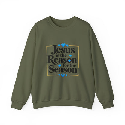 Unisex Heavy Blend™ mw2074 | Jesus Is the Reason for the Season Sweatshirt – Christian Christmas Bible Verse Crewneck, Religious Holiday Pullover