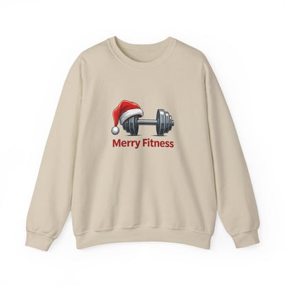 Unisex Heavy Blend™ mw2141 | Merry Fitness Christmas Sweatshirt – Funny Holiday Gym Workout Crewneck, Xmas Gift for Fitness Lovers
