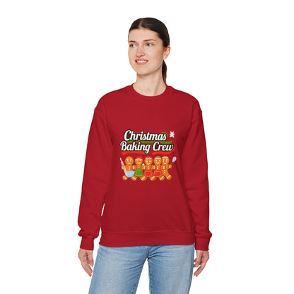 Unisex Heavy Blend™ mw2092 | Christmas Baking Crew Sweatshirt – Gingerbread Cookie Lovers Holiday Pullover, Fun Family Matching Christmas Outfit