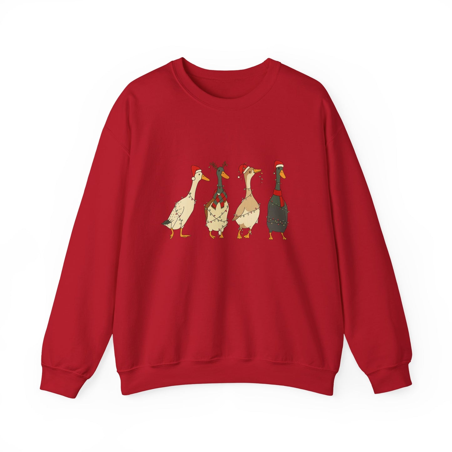 Unisex Heavy Blend™ mw2026 | Funny Christmas Goose Sweatshirt – Holiday Farm Animal Crewneck | Cute Unisex Winter Gift