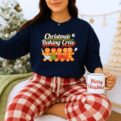 Unisex Heavy Blend™ mw2092 | Christmas Baking Crew Sweatshirt – Gingerbread Cookie Lovers Holiday Pullover, Fun Family Matching Christmas Outfit