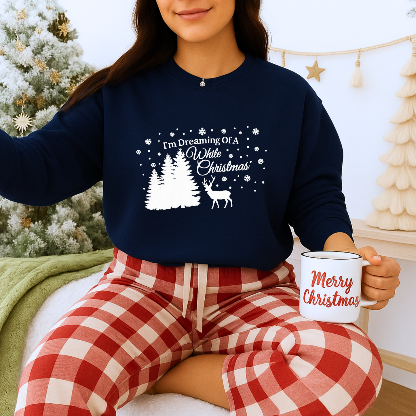 Unisex Heavy Blend™ mw2025 | I’m Dreaming of a White Christmas Sweatshirt – Snowflake Winter Holiday Crewneck | Cozy Unisex Gift