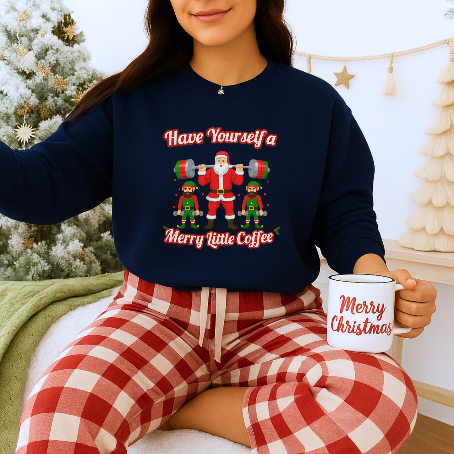 Unisex Heavy Blend™ mw2130 | Santa’s Gym Squad Christmas Sweatshirt – Funny Workout Holiday Crewneck, Festive Fitness Xmas Gift