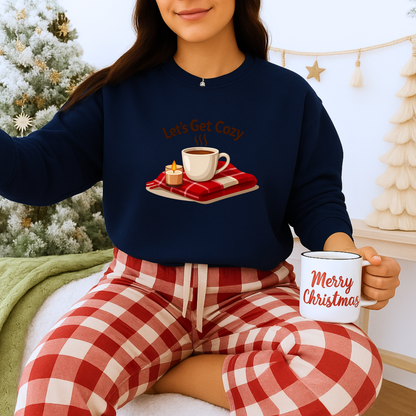 Unisex Heavy Blend™ mw2118 | Let’s Get Cozy Sweatshirt – Warm Winter Coffee Crewneck, Cute Cozy Holiday Gift for Her