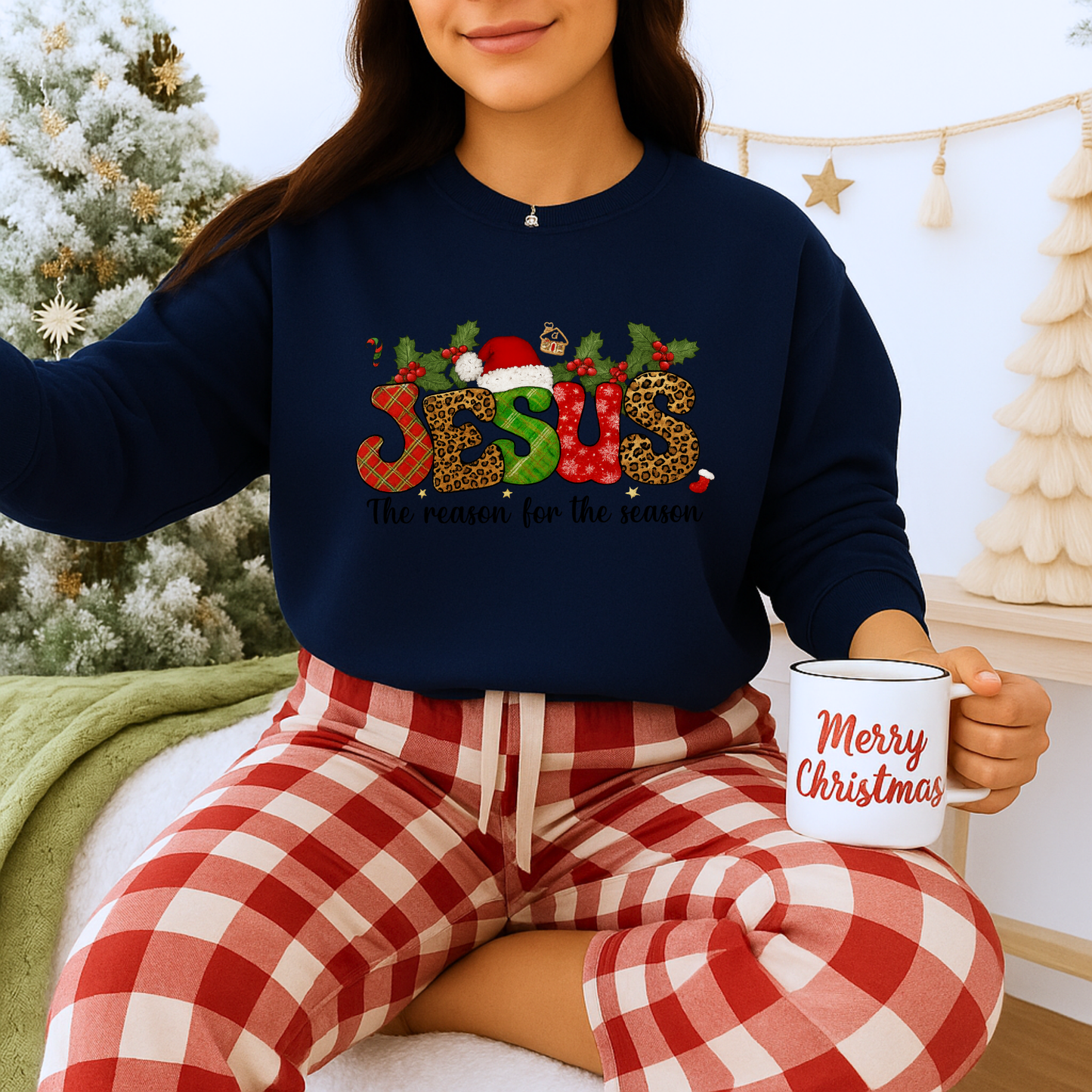 Unisex Heavy Blend™ mw2106 | Jesus Is the Reason for the Season Christmas Sweatshirt – Christian Holiday Crewneck, Faith Based Xmas Gift