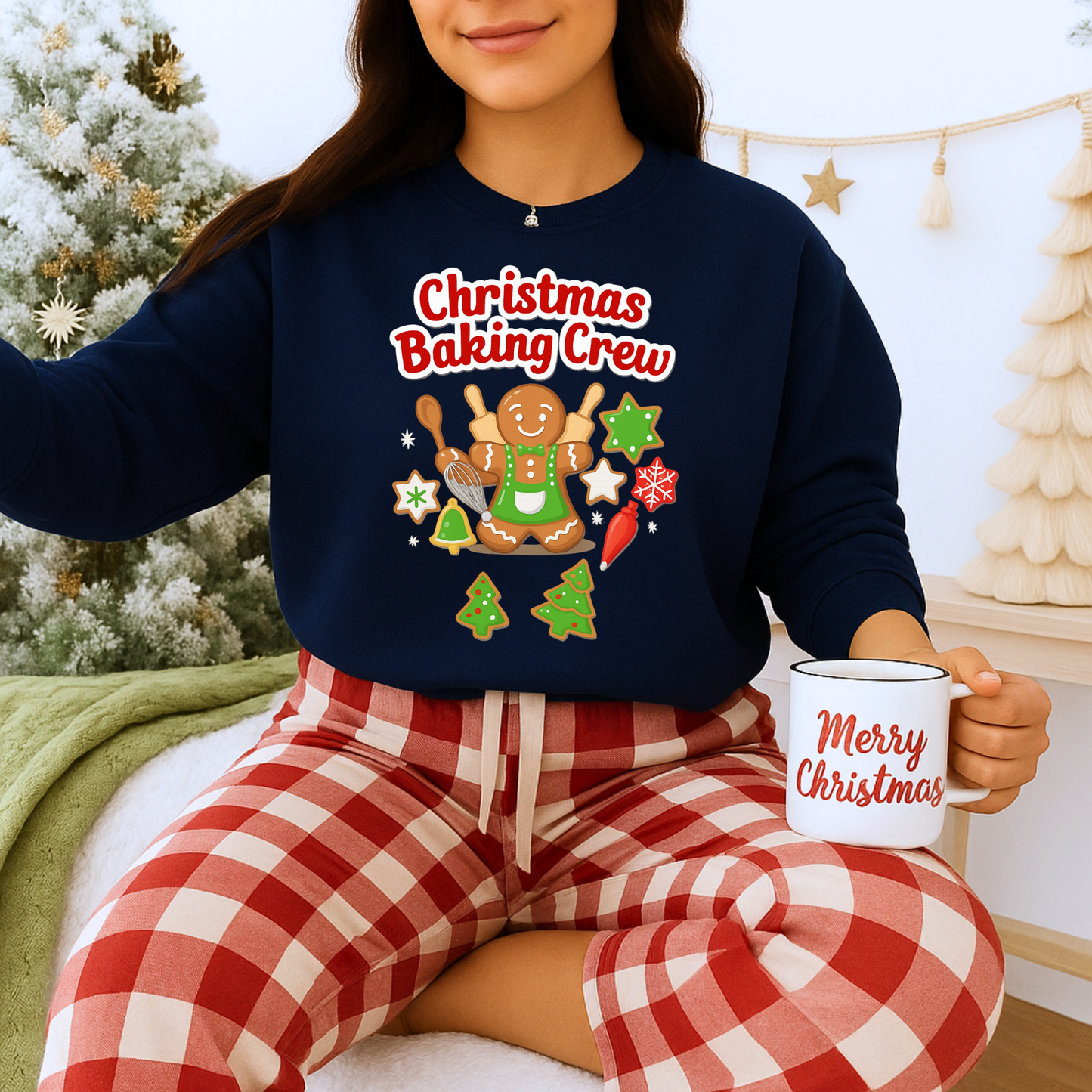 Unisex Heavy Blend™ mw2086 | Christmas Baking Crew Sweatshirt – Cute Gingerbread Cookie Holiday Pullover for Bakers & Family