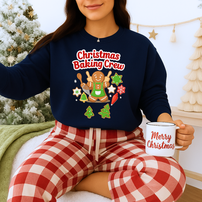 Unisex Heavy Blend™ mw2086 | Christmas Baking Crew Sweatshirt – Cute Gingerbread Cookie Holiday Pullover for Bakers & Family