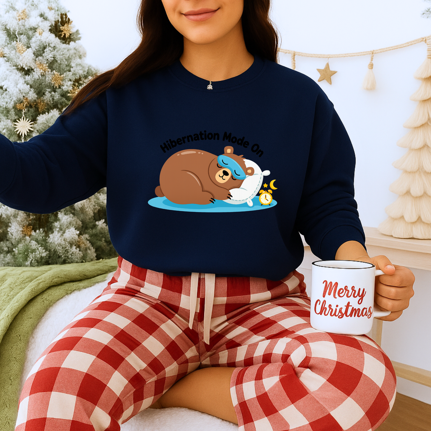 Unisex Heavy Blend™ mw2082 | Hibernation Mode On Bear Sweatshirt – Cozy Winter Sleepy Animal Pullover, Cute Lazy Day Sweater Gift