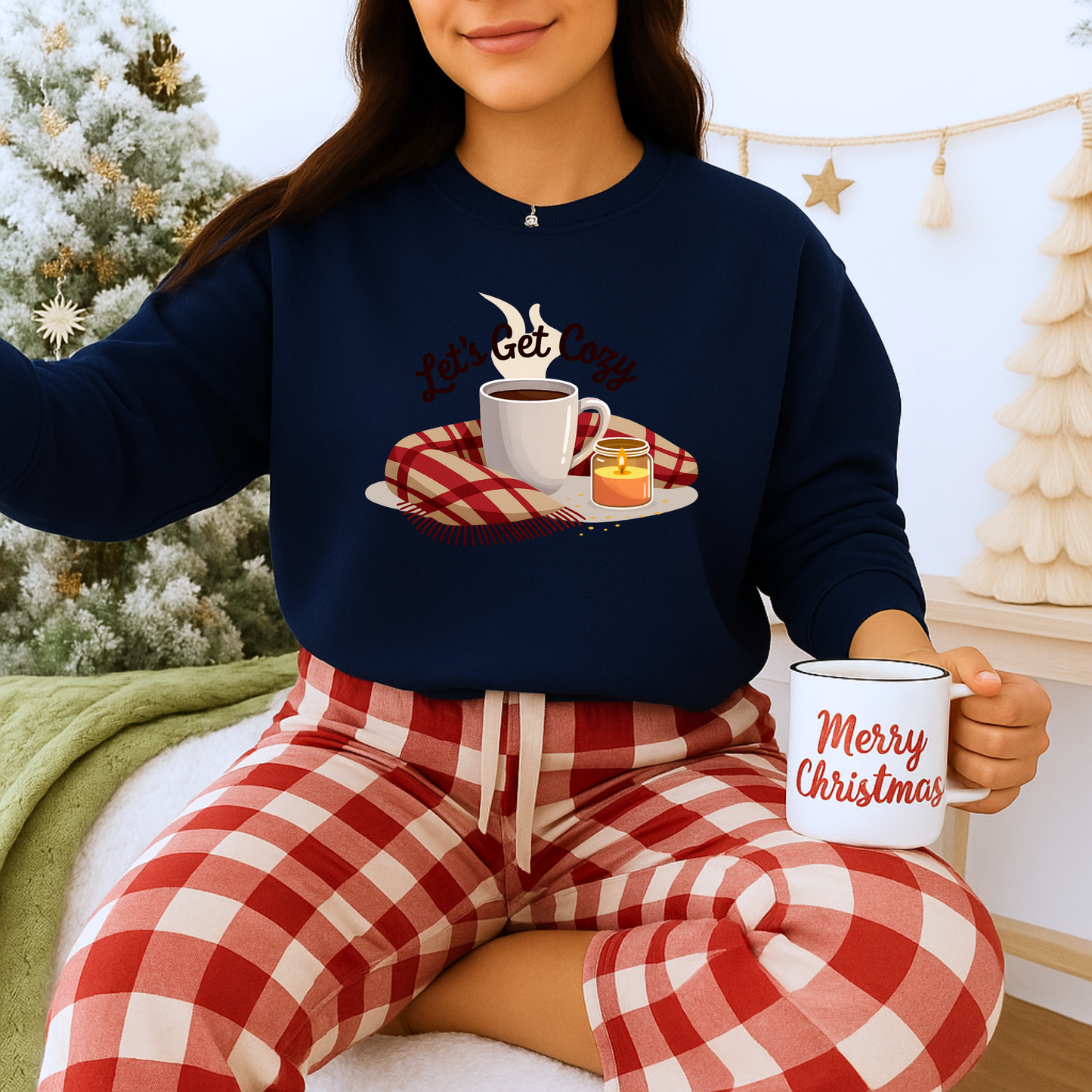 Unisex Heavy Blend™ mw2119 | Let’s Get Cozy Sweatshirt – Warm Winter Coffee Crewneck, Cute Cozy Holiday Gift for Her