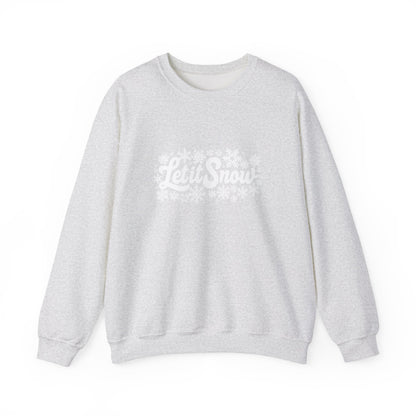 Unisex Heavy Blend™ mw2068 | Let It Snow Christmas Sweatshirt – Winter Snowflake Holiday Crewneck, Festive Pullover Sweater