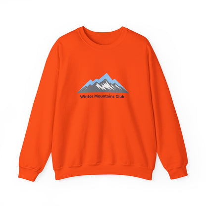 Unisex Heavy Blend™ mw2069 | Winter Mountains Club Sweatshirt – Outdoors Hiking Adventure Crewneck, Cozy Winter Pullover Sweater