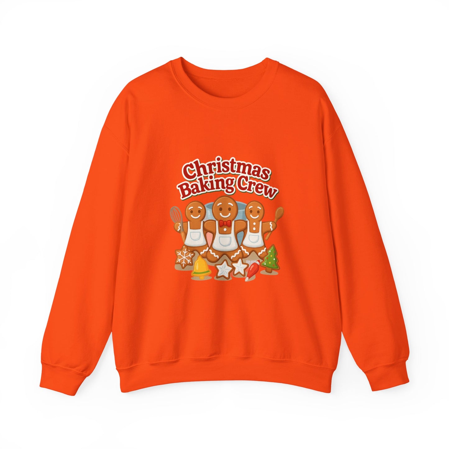 Unisex Heavy Blend™ mw2093 | Christmas Baking Crew Sweatshirt – Cute Gingerbread Cookie Holiday Pullover, Family Christmas Baking Shirt