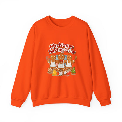 Unisex Heavy Blend™ mw2093 | Christmas Baking Crew Sweatshirt – Cute Gingerbread Cookie Holiday Pullover, Family Christmas Baking Shirt