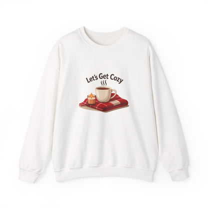 Unisex Heavy Blend™ mw2118 | Let’s Get Cozy Sweatshirt – Warm Winter Coffee Crewneck, Cute Cozy Holiday Gift for Her