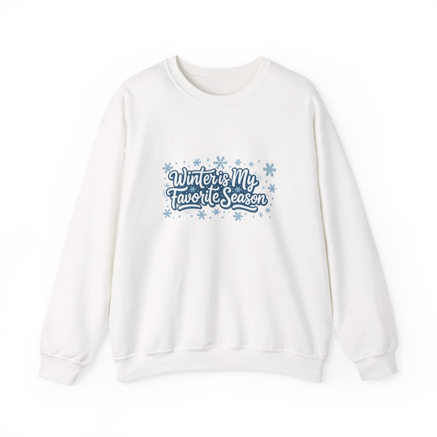 Unisex Heavy Blend™ mw2101 | Winter Is My Favorite Season Sweatshirt – Cozy Snowflake Winter Crewneck, Cute Cold Weather Gift