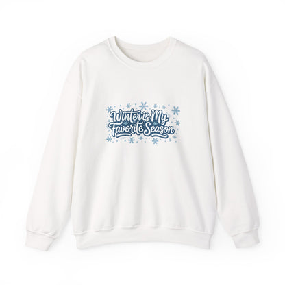 Unisex Heavy Blend™ mw2101 | Winter Is My Favorite Season Sweatshirt – Cozy Snowflake Winter Crewneck, Cute Cold Weather Gift