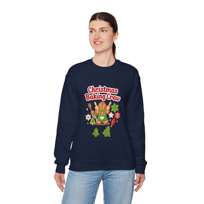 Unisex Heavy Blend™ mw2086 | Christmas Baking Crew Sweatshirt – Cute Gingerbread Cookie Holiday Pullover for Bakers & Family