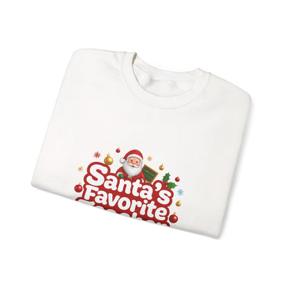 Unisex Heavy Blend™ mw2088 | Santa’s Favorite Teacher Christmas Sweatshirt – Cute Holiday Gift for Teachers, Festive Pullover