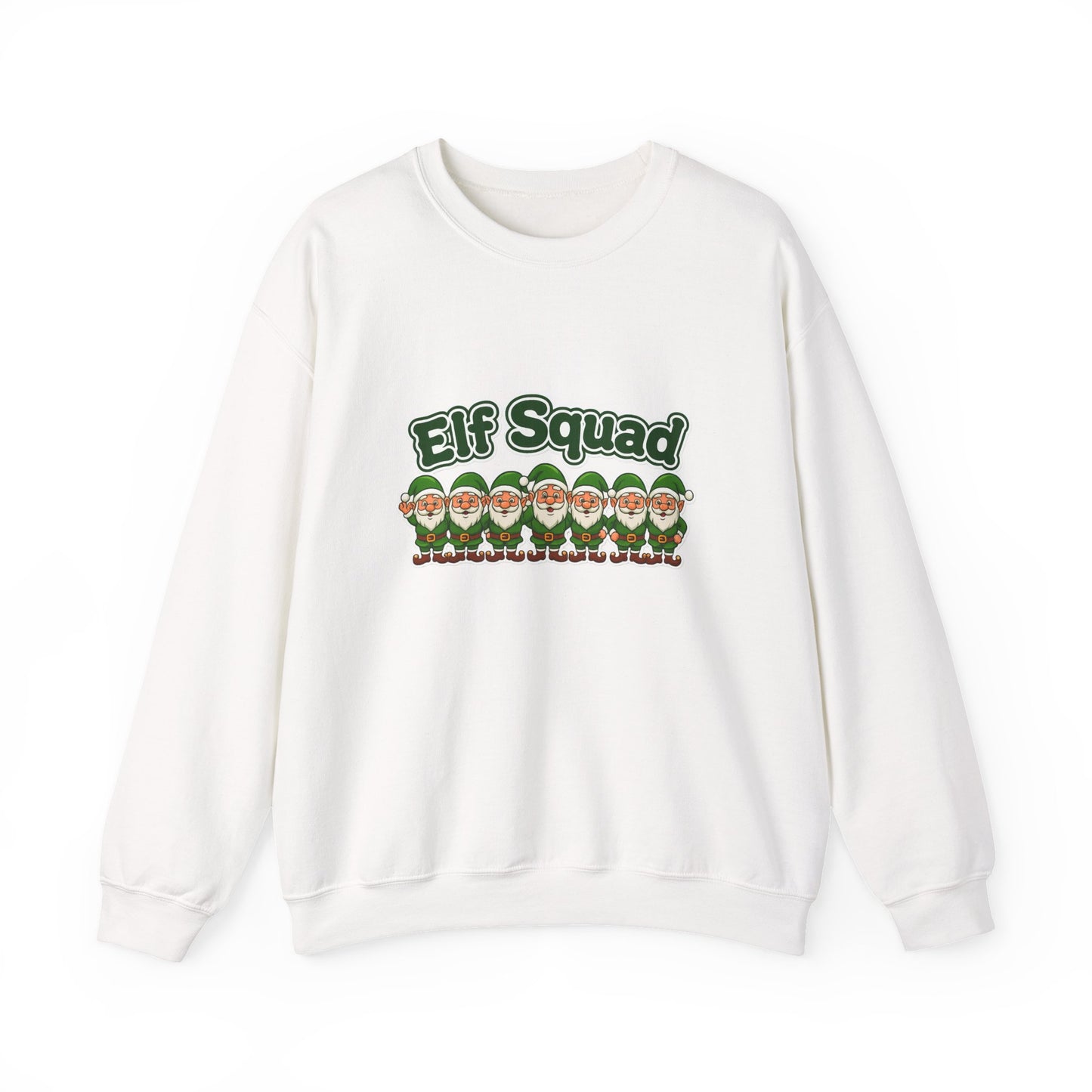 Unisex Heavy Blend™ mw2076 | Elf Squad Christmas Sweatshirt – Funny Holiday Elf Crewneck, Festive Matching Family Pullover Sweater