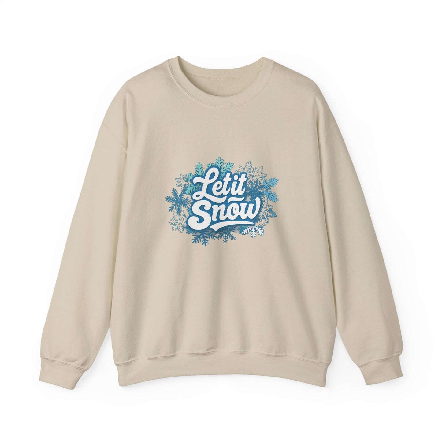 Unisex Heavy Blend™ mw2066 | Let It Snow Christmas Sweatshirt – Winter Snowflake Holiday Crewneck, Festive Pullover Sweater
