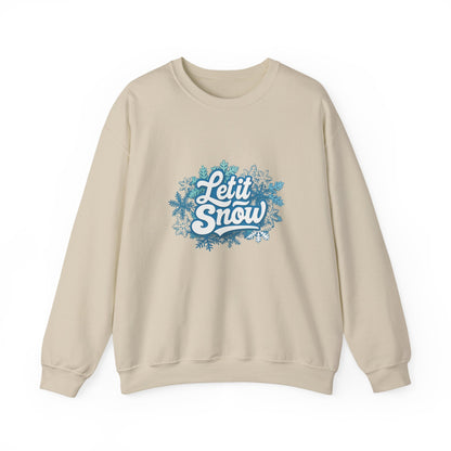 Unisex Heavy Blend™ mw2066 | Let It Snow Christmas Sweatshirt – Winter Snowflake Holiday Crewneck, Festive Pullover Sweater