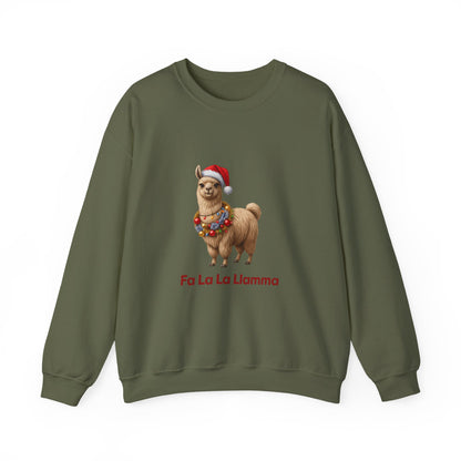 Unisex Heavy Blend™ mw2126 | Fa La La Llama Christmas Sweatshirt – Funny Holiday Llama Crewneck, Cute Festive Xmas Gift