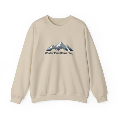 Unisex Heavy Blend™ mw2070 | Winter Mountains Club Sweatshirt – Outdoors Hiking Adventure Crewneck, Cozy Winter Pullover Sweater