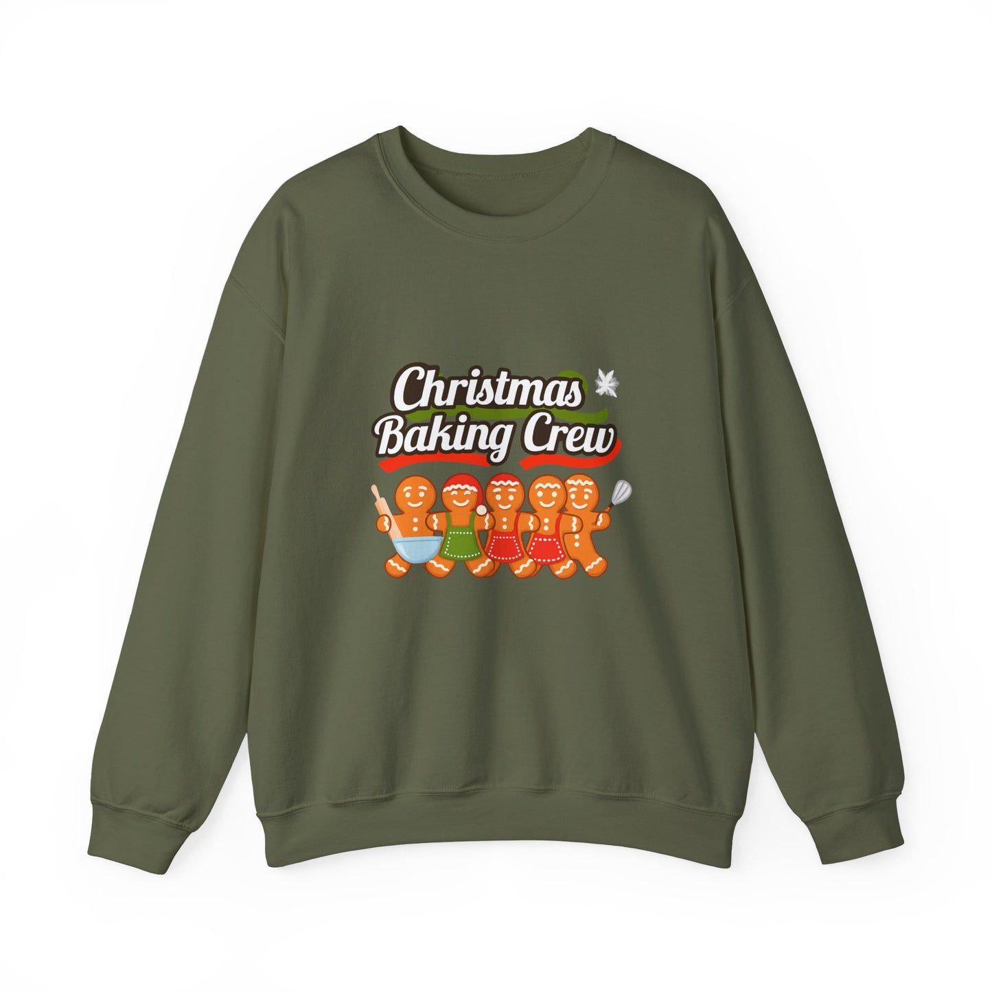 Unisex Heavy Blend™ mw2092 | Christmas Baking Crew Sweatshirt – Gingerbread Cookie Lovers Holiday Pullover, Fun Family Matching Christmas Outfit