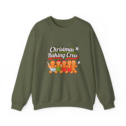 Unisex Heavy Blend™ mw2092 | Christmas Baking Crew Sweatshirt – Gingerbread Cookie Lovers Holiday Pullover, Fun Family Matching Christmas Outfit