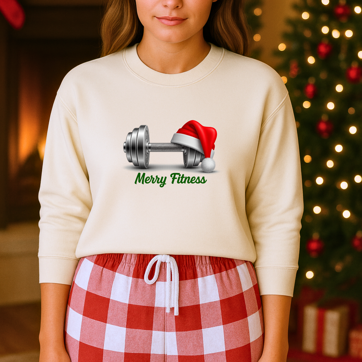 Unisex Heavy Blend™ mw2143 | Merry Fitness Christmas Sweatshirt – Funny Holiday Gym Workout Crewneck, Xmas Gift for Fitness Lovers