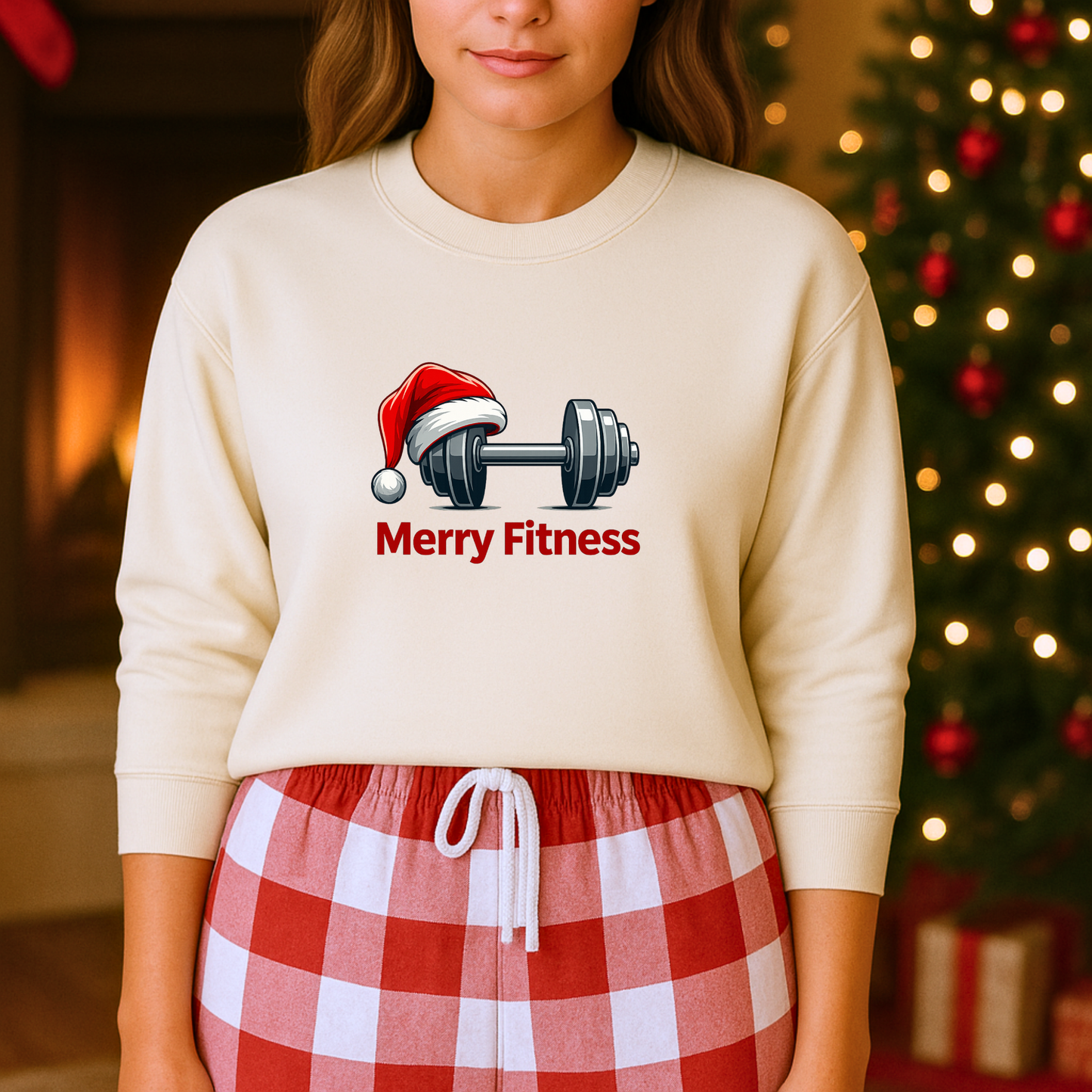 Unisex Heavy Blend™ mw2141 | Merry Fitness Christmas Sweatshirt – Funny Holiday Gym Workout Crewneck, Xmas Gift for Fitness Lovers