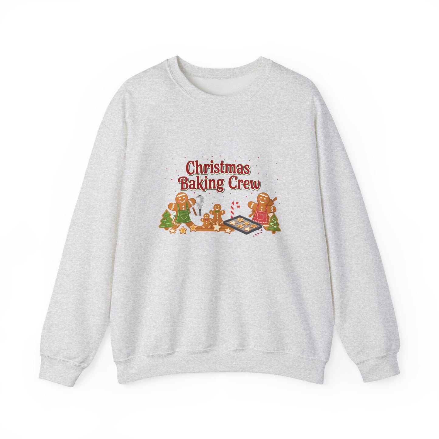 Unisex Heavy Blend™ mw2091 | Christmas Baking Crew Sweatshirt – Cute Gingerbread Cookie Lovers Holiday Pullover, Matching Family Christmas Outfit