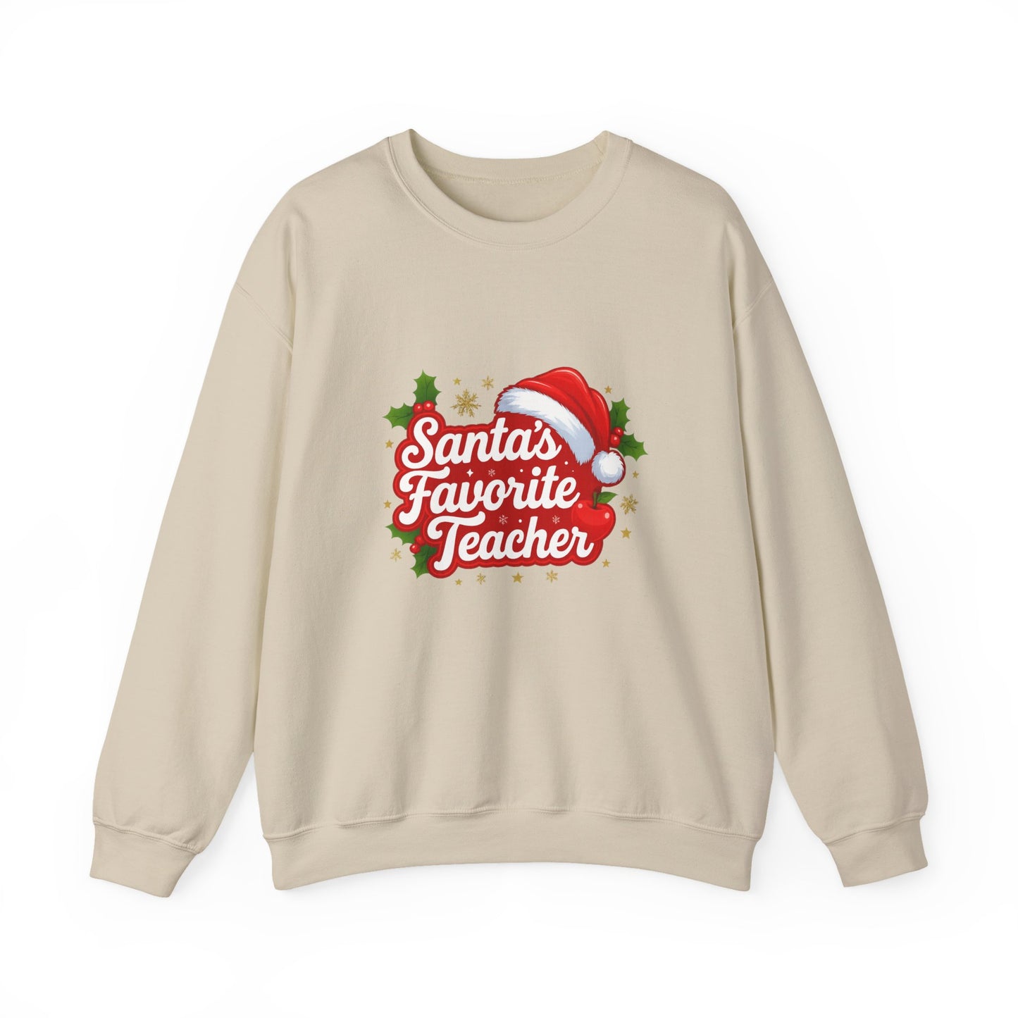 Unisex Heavy Blend™ mw2089 | Santa’s Favorite Teacher Sweatshirt – Cute Christmas Gift for Teachers, Holiday Pullover