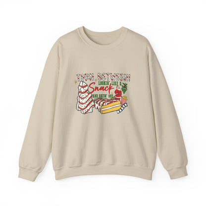 Unisex Heavy Blend™ mw2027 | Torn Between Looking Like a Snack Christmas Sweatshirt – Funny Holiday Crewneck | Cute Unisex Winter Gift
