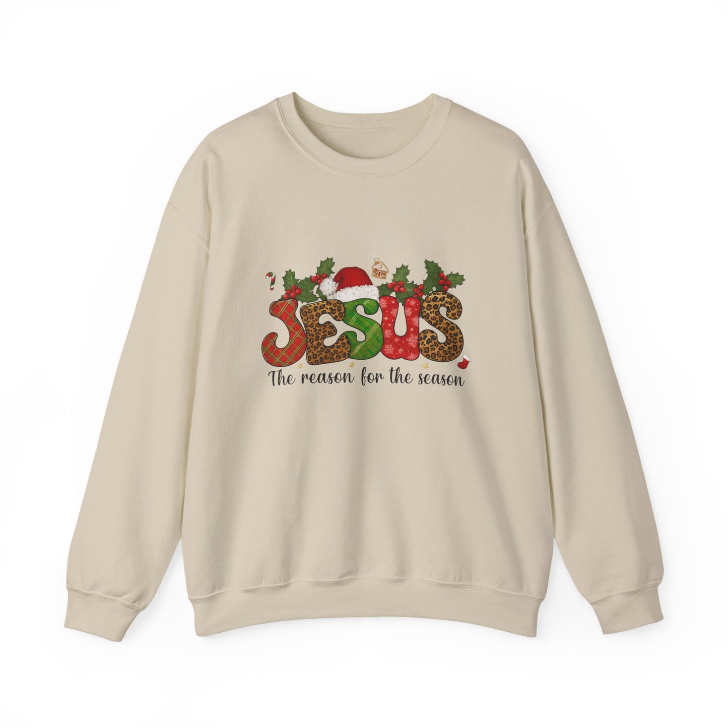 Unisex Heavy Blend™ mw2106 | Jesus Is the Reason for the Season Christmas Sweatshirt – Christian Holiday Crewneck, Faith Based Xmas Gift