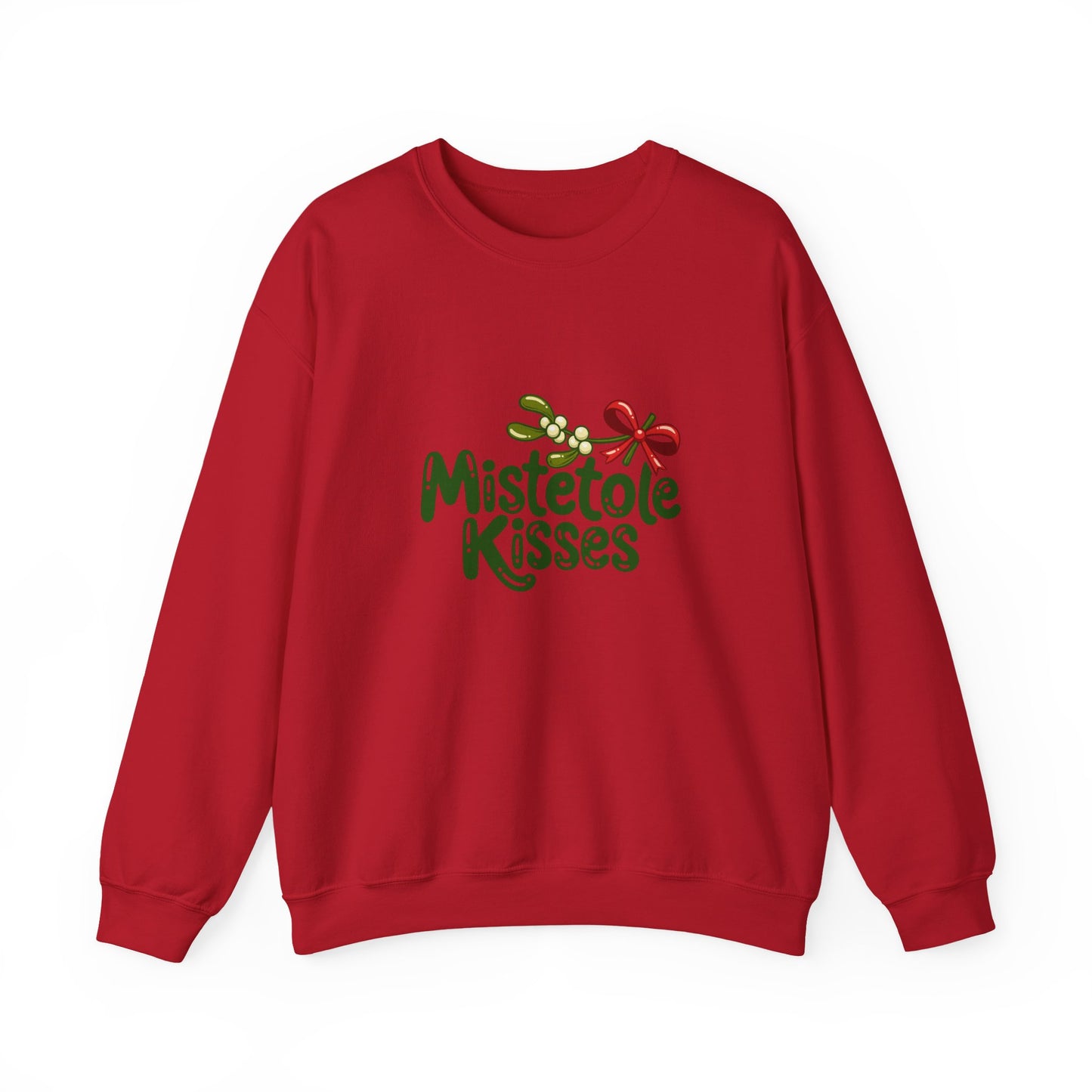 Unisex Heavy Blend™ mw2094 | Mistletoe Kisses Christmas Sweatshirt – Cute Holiday Pullover, Festive Couple Gift, Cozy Winter Shirt