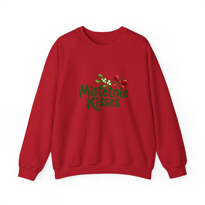 Unisex Heavy Blend™ mw2094 | Mistletoe Kisses Christmas Sweatshirt – Cute Holiday Pullover, Festive Couple Gift, Cozy Winter Shirt