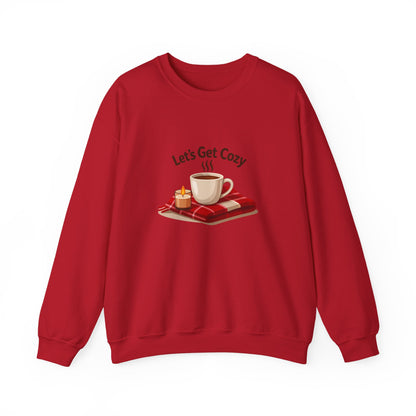 Unisex Heavy Blend™ mw2118 | Let’s Get Cozy Sweatshirt – Warm Winter Coffee Crewneck, Cute Cozy Holiday Gift for Her
