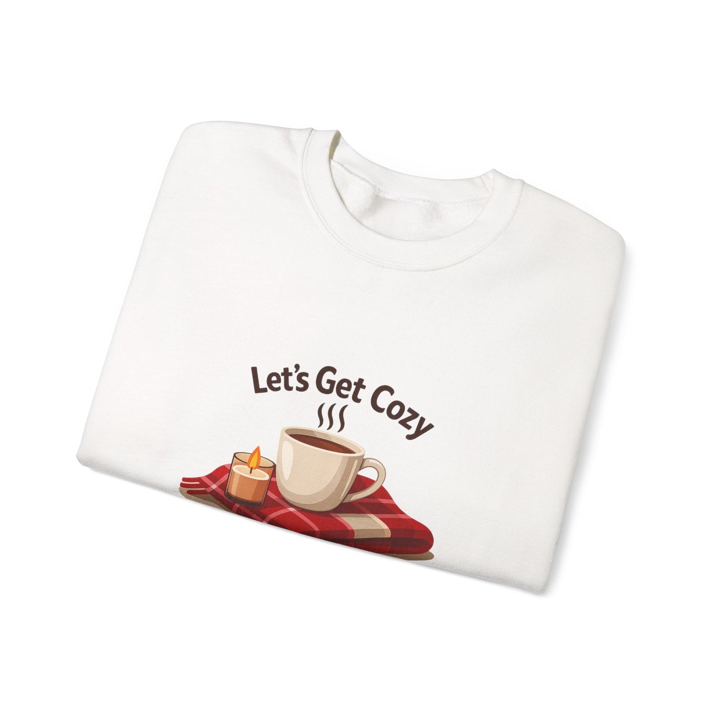 Unisex Heavy Blend™ mw2118 | Let’s Get Cozy Sweatshirt – Warm Winter Coffee Crewneck, Cute Cozy Holiday Gift for Her