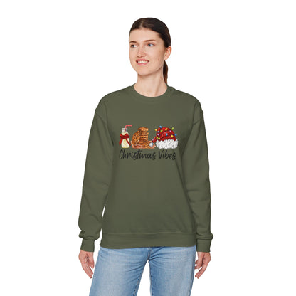 Unisex Heavy Blend™ mw2029 | Christmas Vibes Sweatshirt – Festive Milk & Cookies Holiday Crewneck | Cozy Unisex Winter Gift