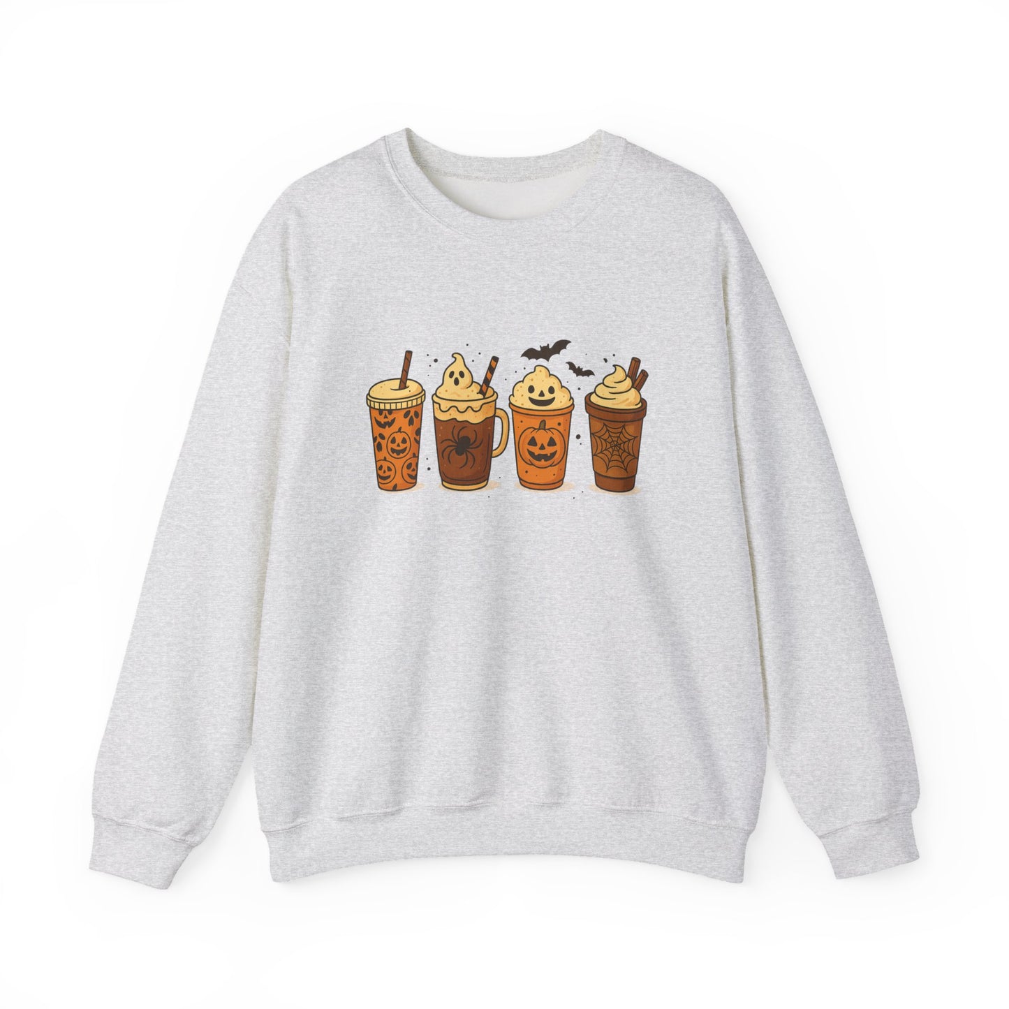 Unisex Heavy Blend™ Spooky Season Coffee Sweatshirt – Pumpkin Latte Halloween Vibes | mw1017