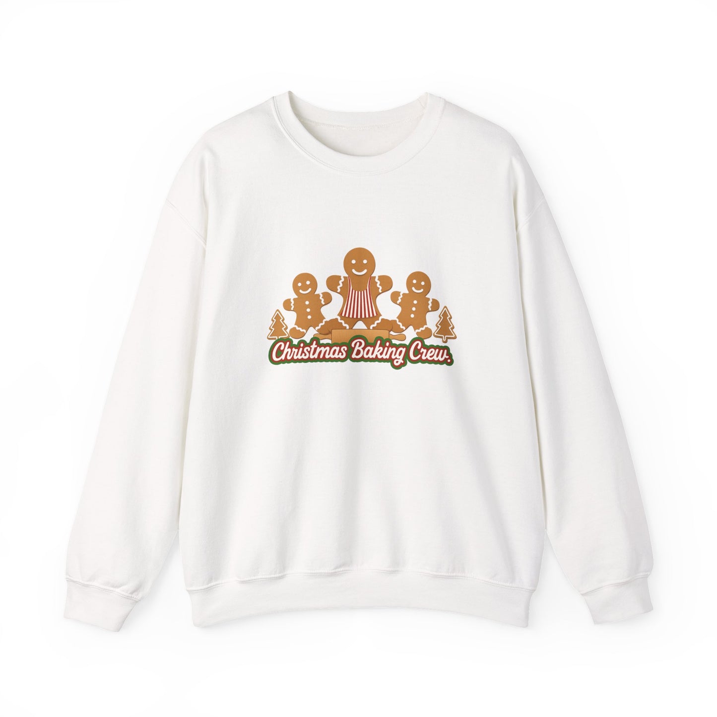 Unisex Heavy Blend™ mw2090 | Christmas Baking Crew Sweatshirt – Cute Gingerbread Family Holiday Pullover, Matching Christmas Outfit
