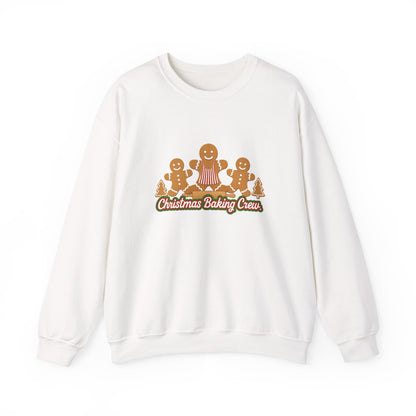 Unisex Heavy Blend™ mw2090 | Christmas Baking Crew Sweatshirt – Cute Gingerbread Family Holiday Pullover, Matching Christmas Outfit