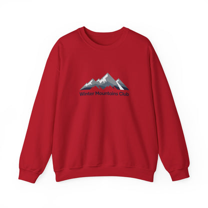 Unisex Heavy Blend™ mw2070 | Winter Mountains Club Sweatshirt – Outdoors Hiking Adventure Crewneck, Cozy Winter Pullover Sweater