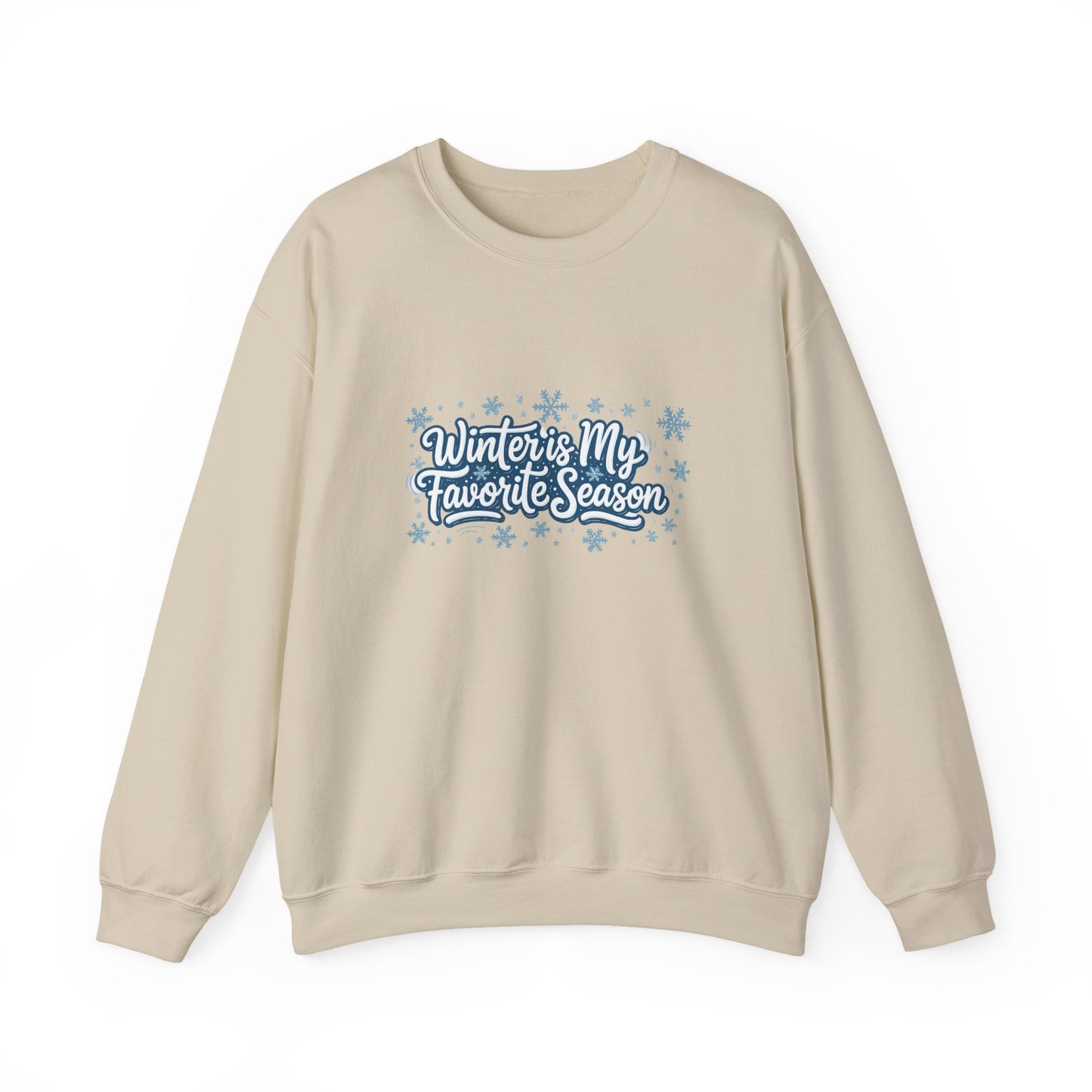 Unisex Heavy Blend™ mw2101 | Winter Is My Favorite Season Sweatshirt – Cozy Snowflake Winter Crewneck, Cute Cold Weather Gift