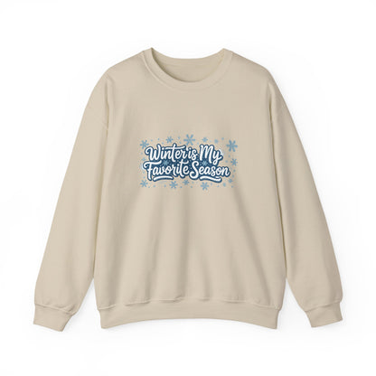 Unisex Heavy Blend™ mw2101 | Winter Is My Favorite Season Sweatshirt – Cozy Snowflake Winter Crewneck, Cute Cold Weather Gift