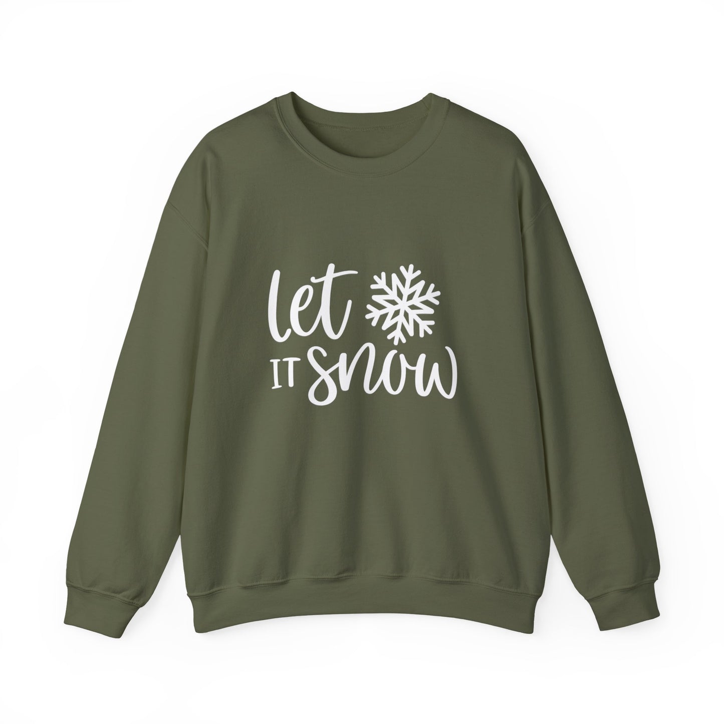 Unisex Heavy Blend™ mw2012 | Let It Snow Christmas Sweatshirt – Festive Snowflake Holiday Crewneck | Cozy Unisex Winter Gift
