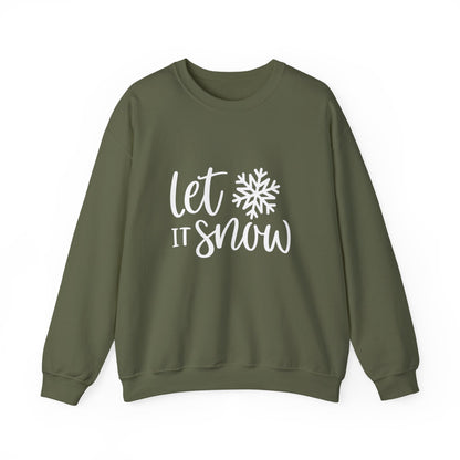 Unisex Heavy Blend™ mw2012 | Let It Snow Christmas Sweatshirt – Festive Snowflake Holiday Crewneck | Cozy Unisex Winter Gift